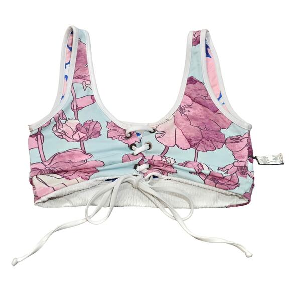 Maaji Multi Color Reversable Floral & Geometric Bikini Top Swimwear Sporty Swim - Picture 5 of 12